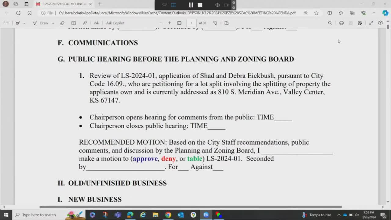 Public hearing opens for controversial property lot split