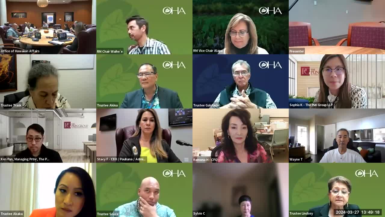 OHA audit reveals shocking absence of endowment fund