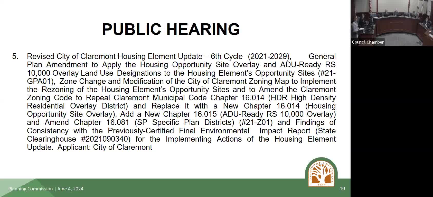 Claremont moves forward with controversial housing element update