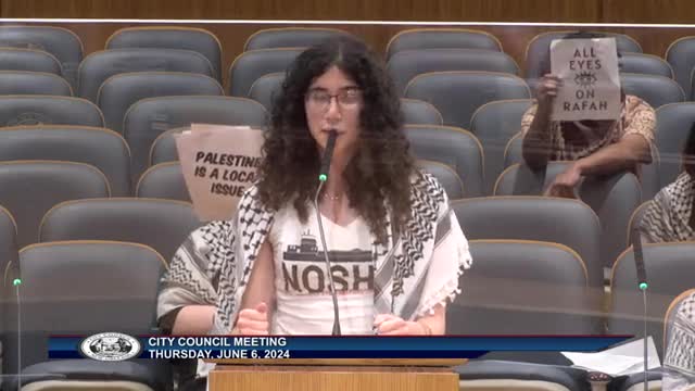 Activists demand ceasefire resolution amid council meeting chaos