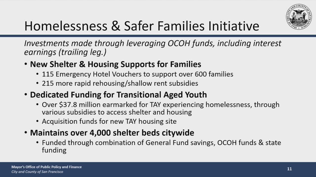 City launches major investments to combat homelessness and boost safety