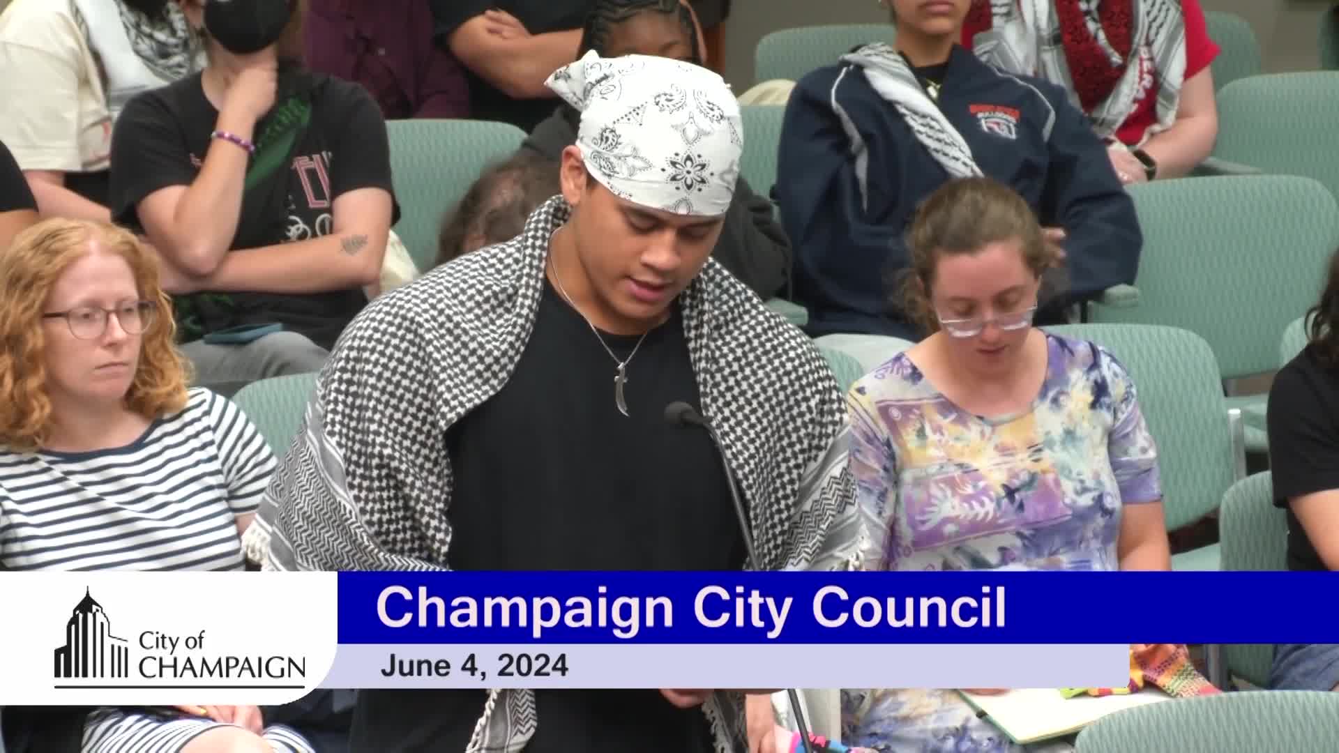 Champaign residents demand action against Gaza atrocities