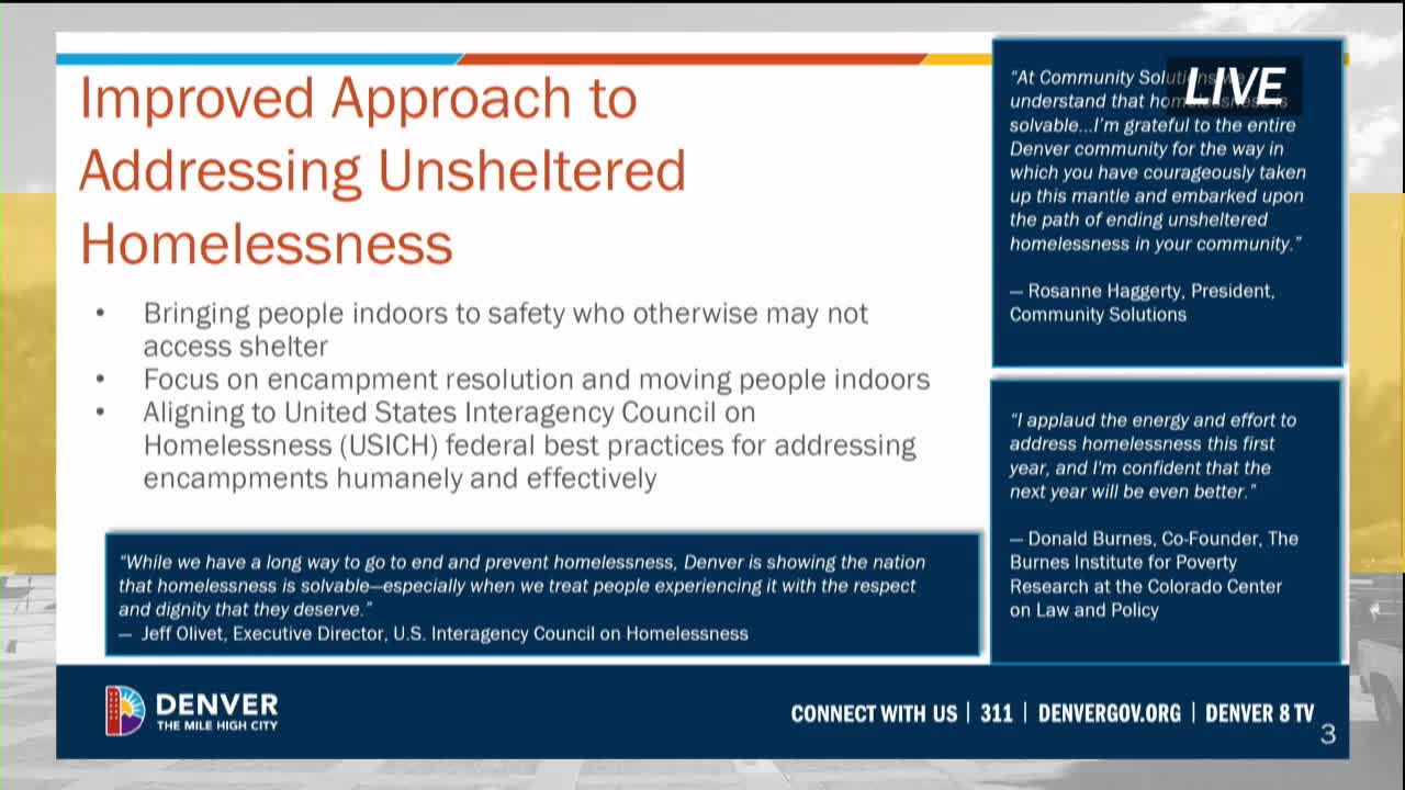 Denver leads innovative initiative to combat homelessness