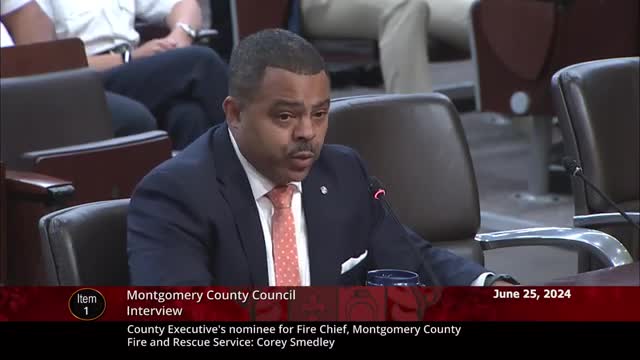 Fire Chief nominee outlines bold strategies for public safety