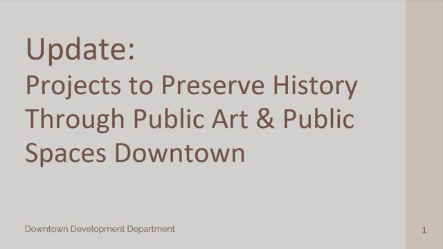 City plans vibrant downtown beautification and historic scavenger hunt