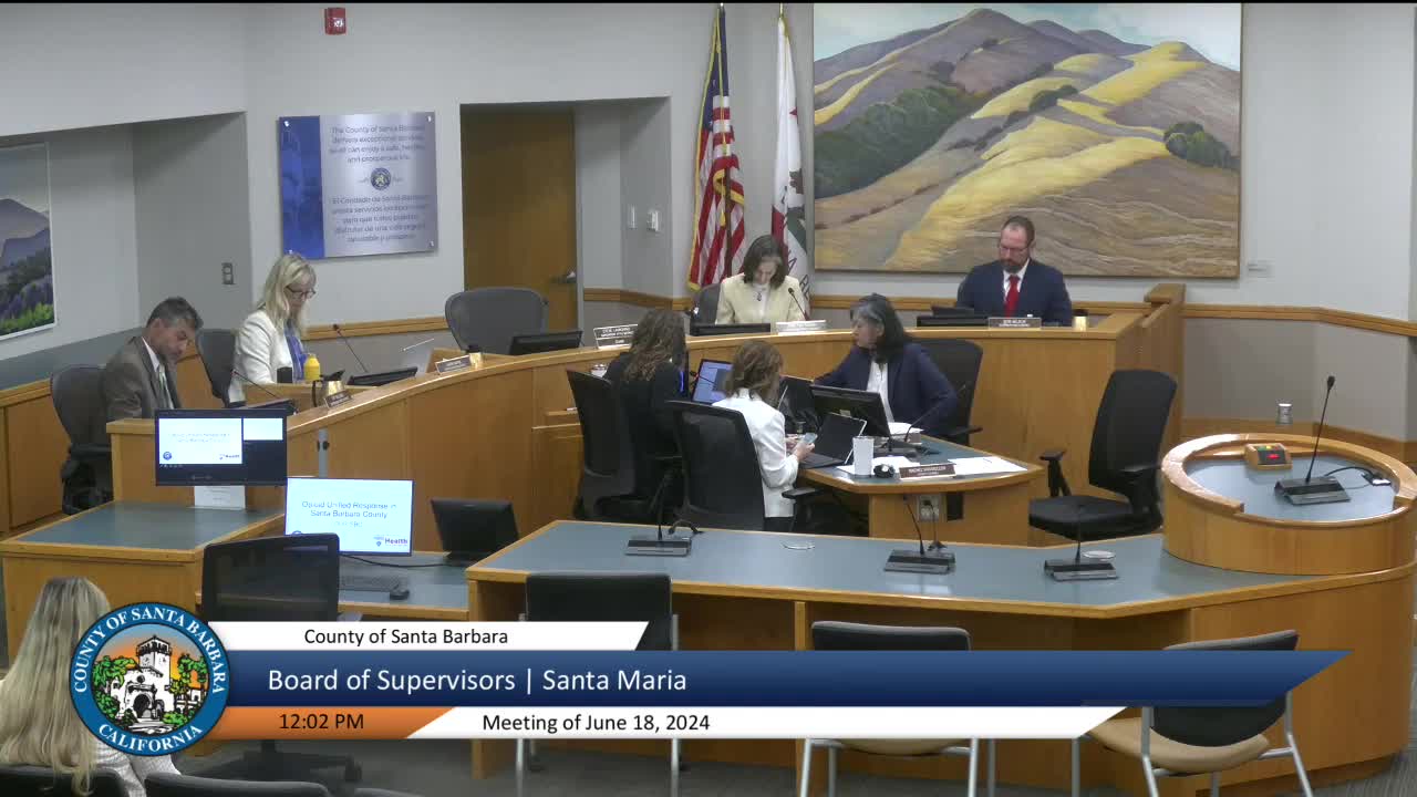 Santa Barbara County outlines bold opioid response strategy