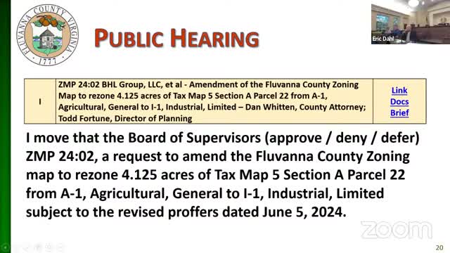 Property rezoning sparks industrial development debate