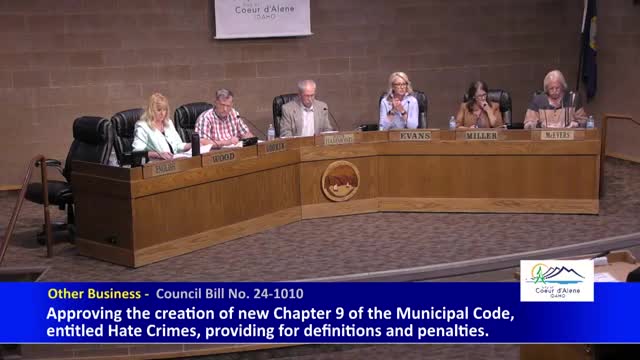 Coeur d'Alene targets hate with new ordinance against bias crimes