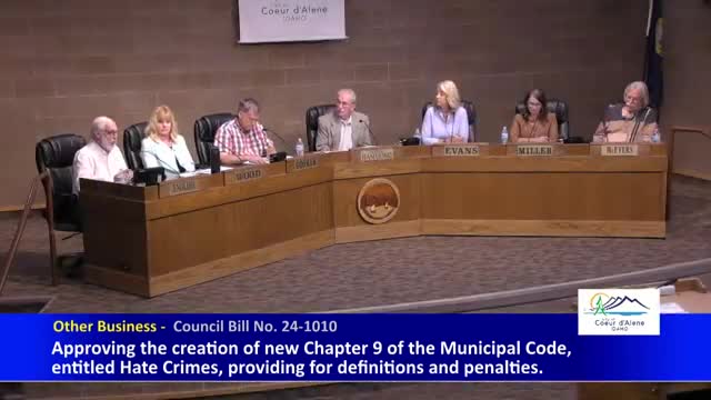 Council debates tough stance on hate crimes
