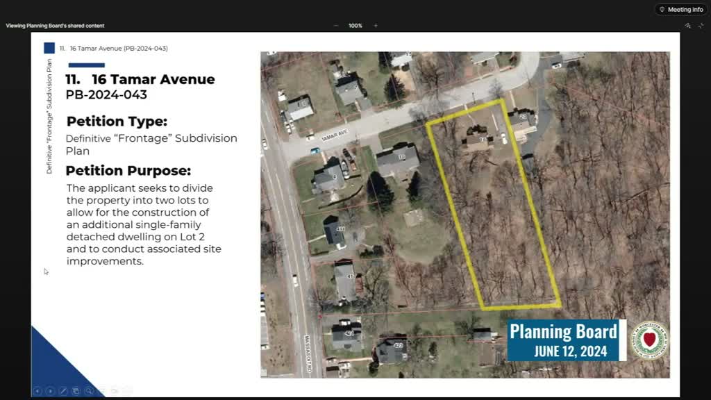 Planning Board Approves Controversial Lot Division Amid Concerns