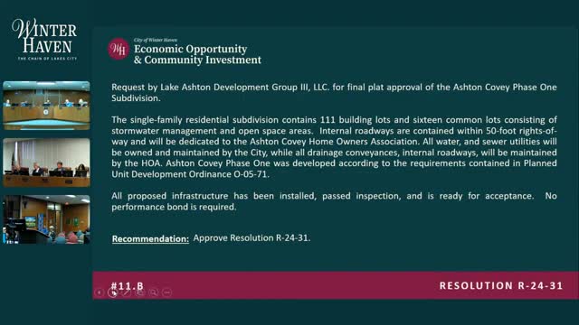 City approves major subdivision plan amid lake access concerns