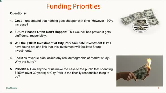 City council debates controversial park funding proposal