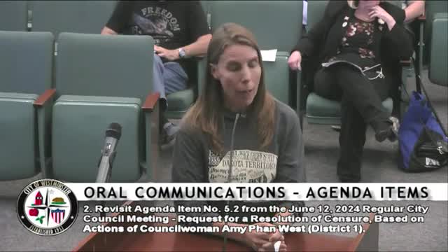 Residents demand censure of controversial council member