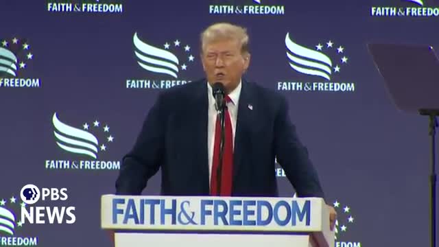 Trump rallies Christian voters to reclaim America from chaos