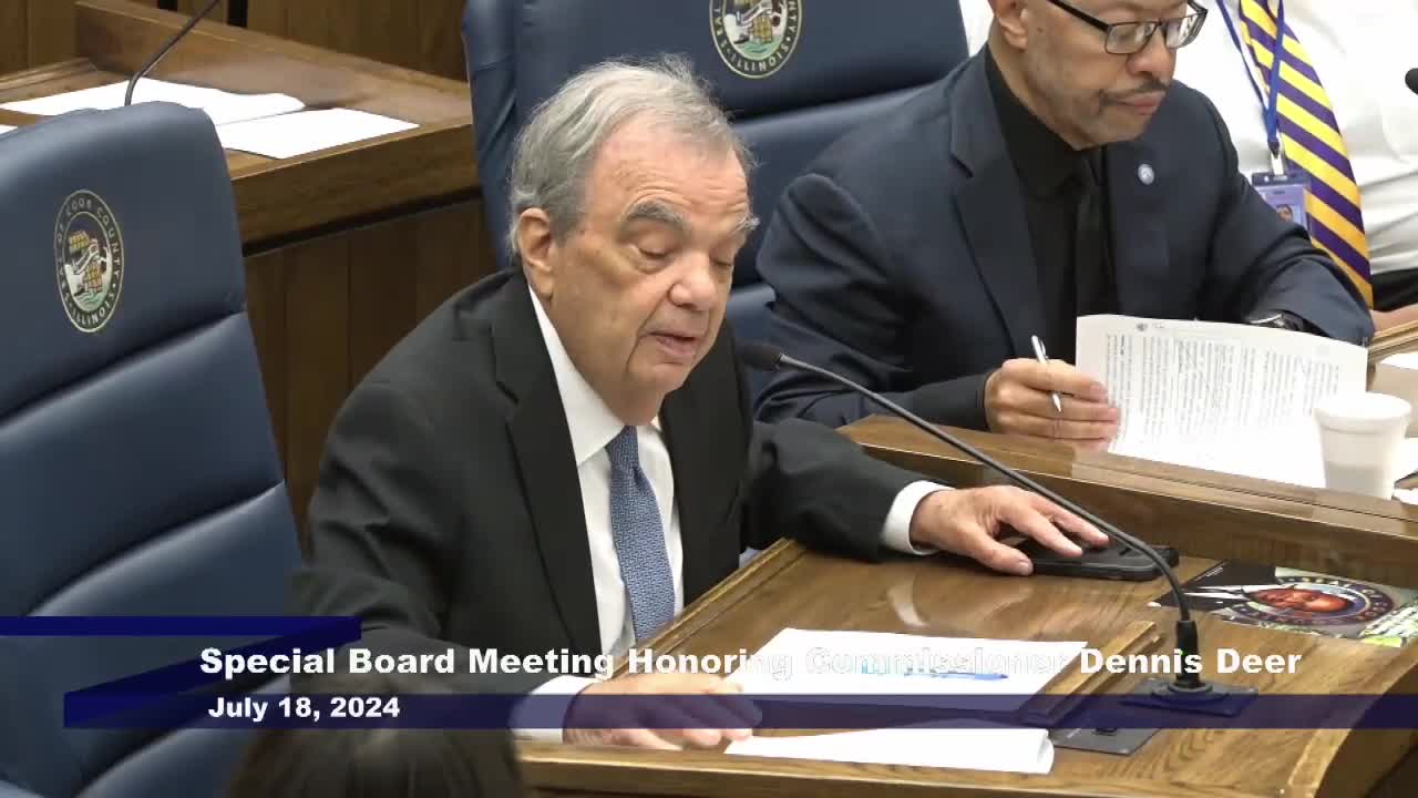 County Board mourns loss of beloved Commissioner Dennis Dear