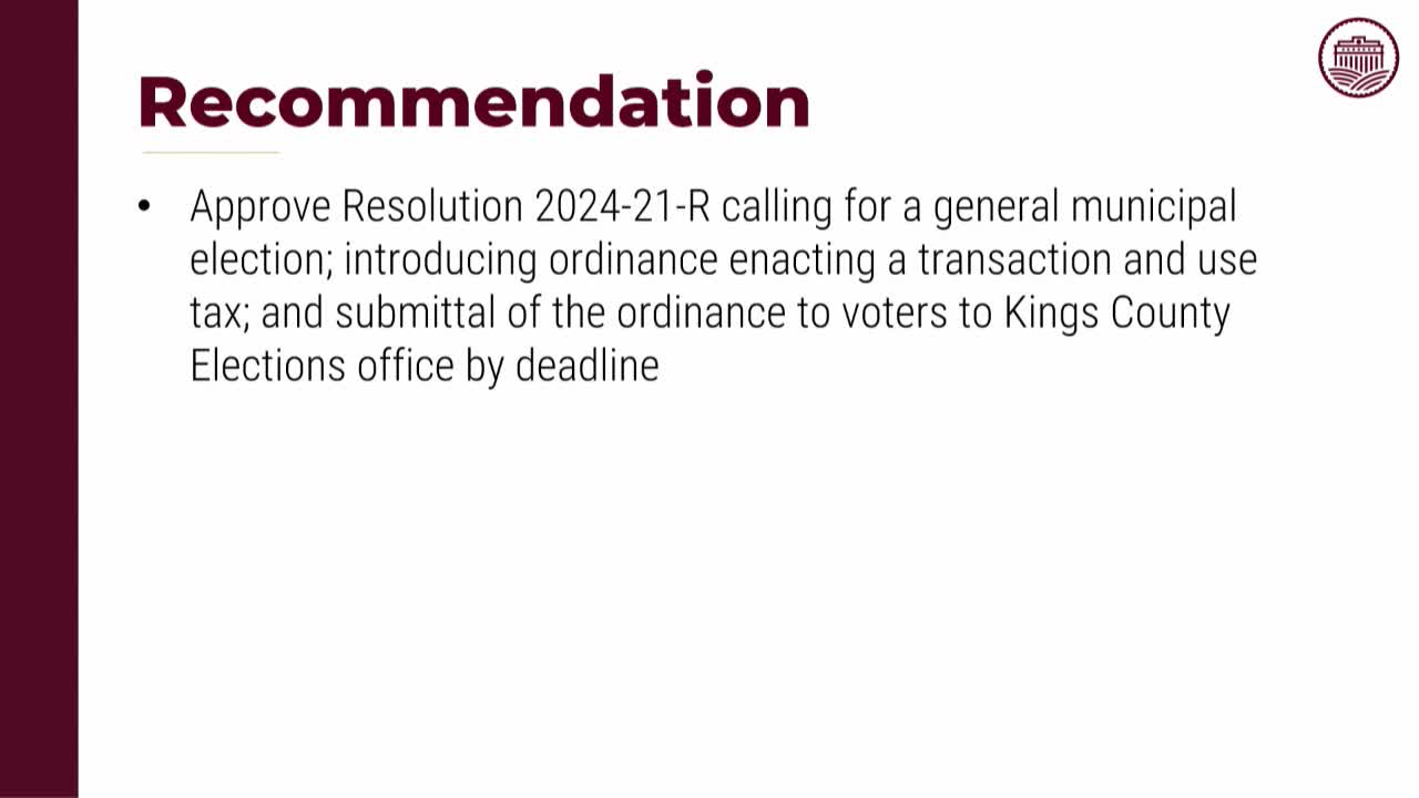 City Council proposes 1% sales tax hike for vital services