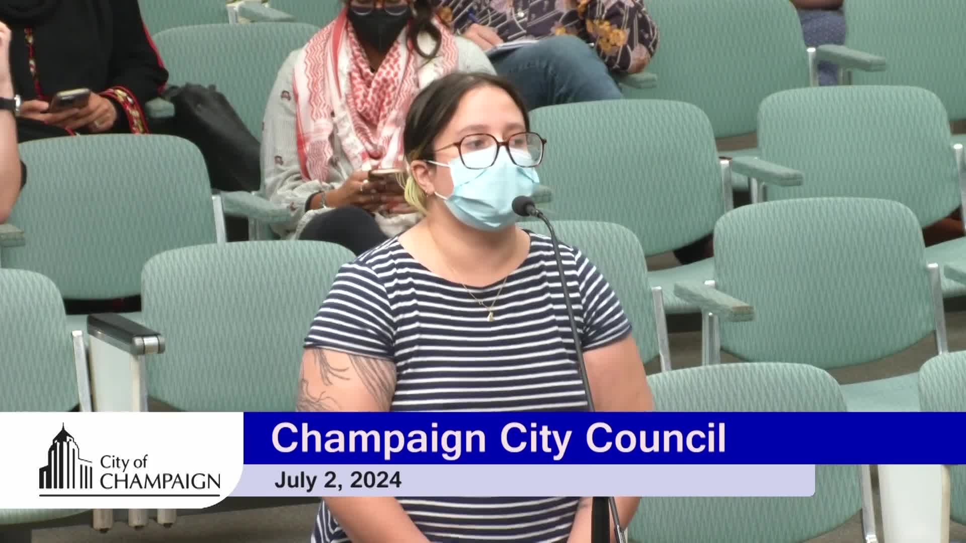 Champaign residents demand divestment and ceasefire resolution