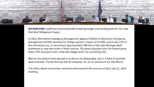 Village secures FEMA grant for crucial erosion project