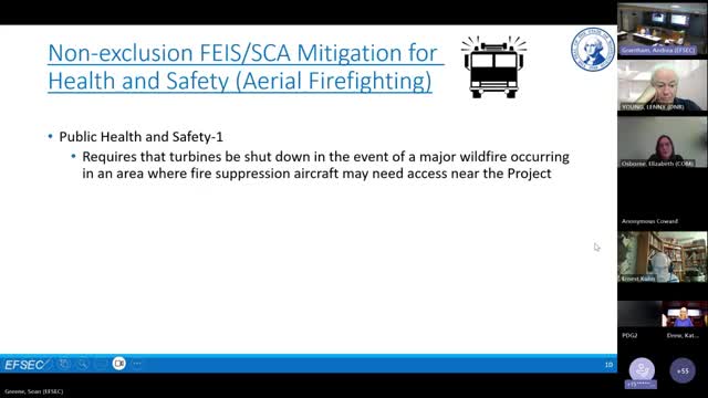 Council considers turbine safety measures amid wildfire risks