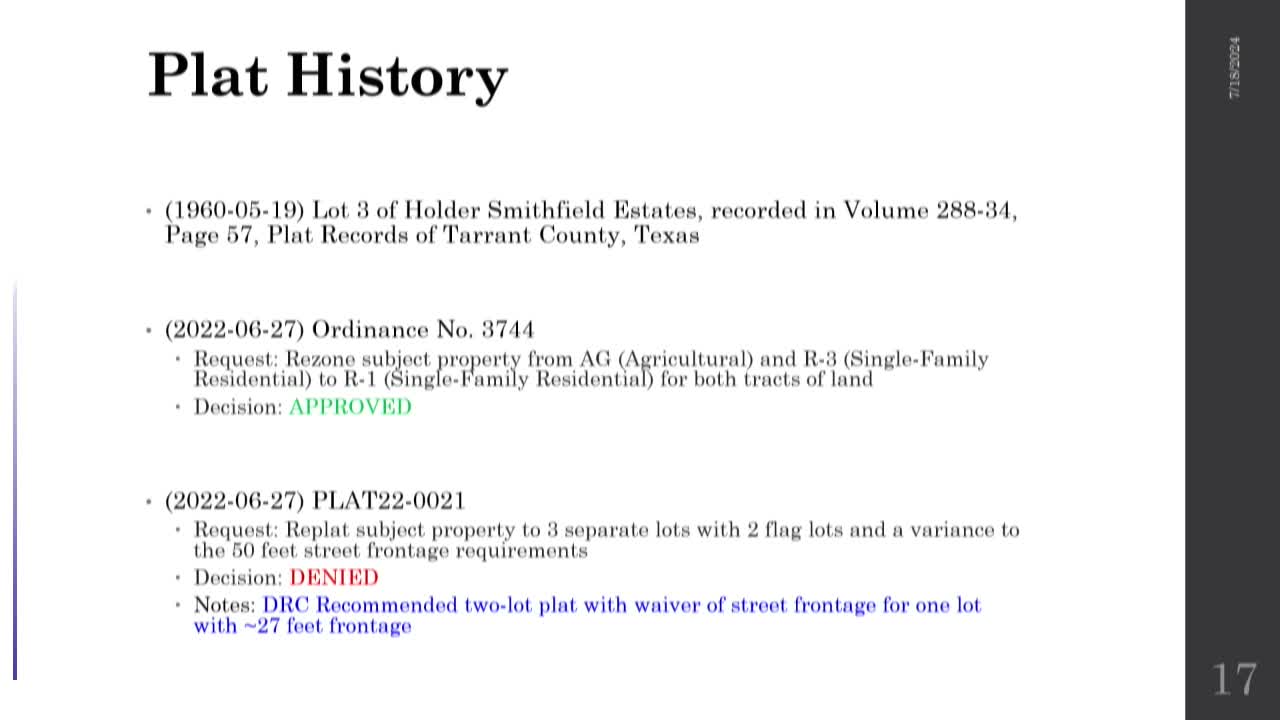 Homeowners Seek Approval for Controversial Lot Development Plan