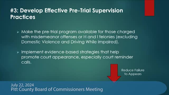 Pitt County proposes innovative pretrial program to boost court attendance