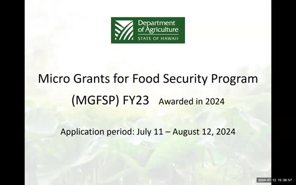 Hawaii launches microgrant program to boost food security