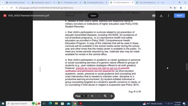 Parents' rights under fire in school policy debate