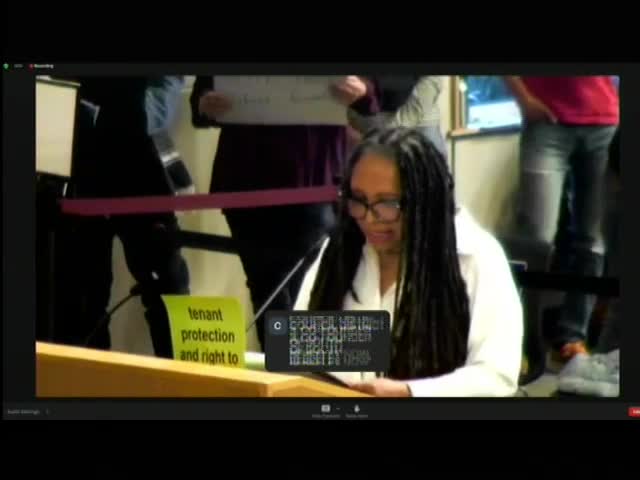 Activist urges council to protect vulnerable renters and seniors