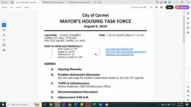 Task force tackles urgent housing challenges in Carmel