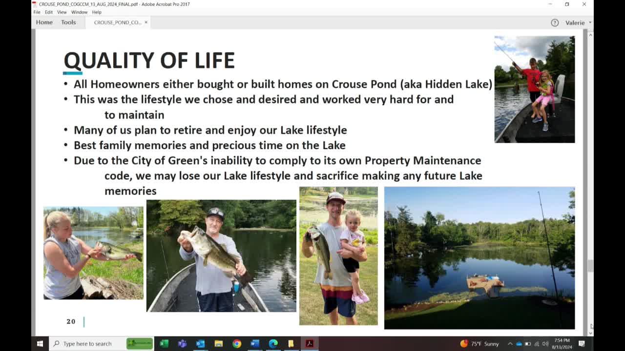 Residents demand action to restore Hidden Lake's value