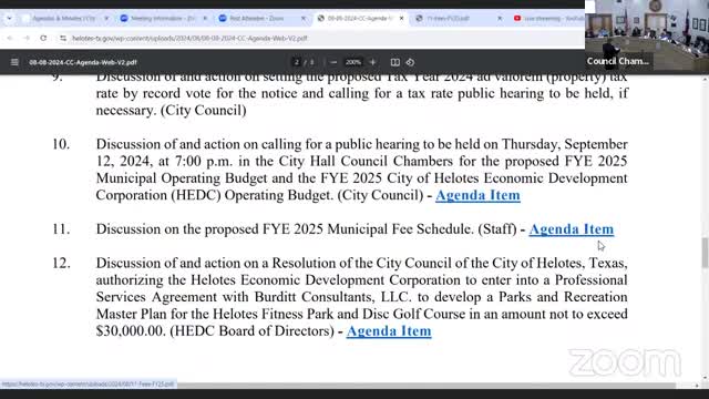 City Council Considers Major Fee Revisions Amid Community Concerns