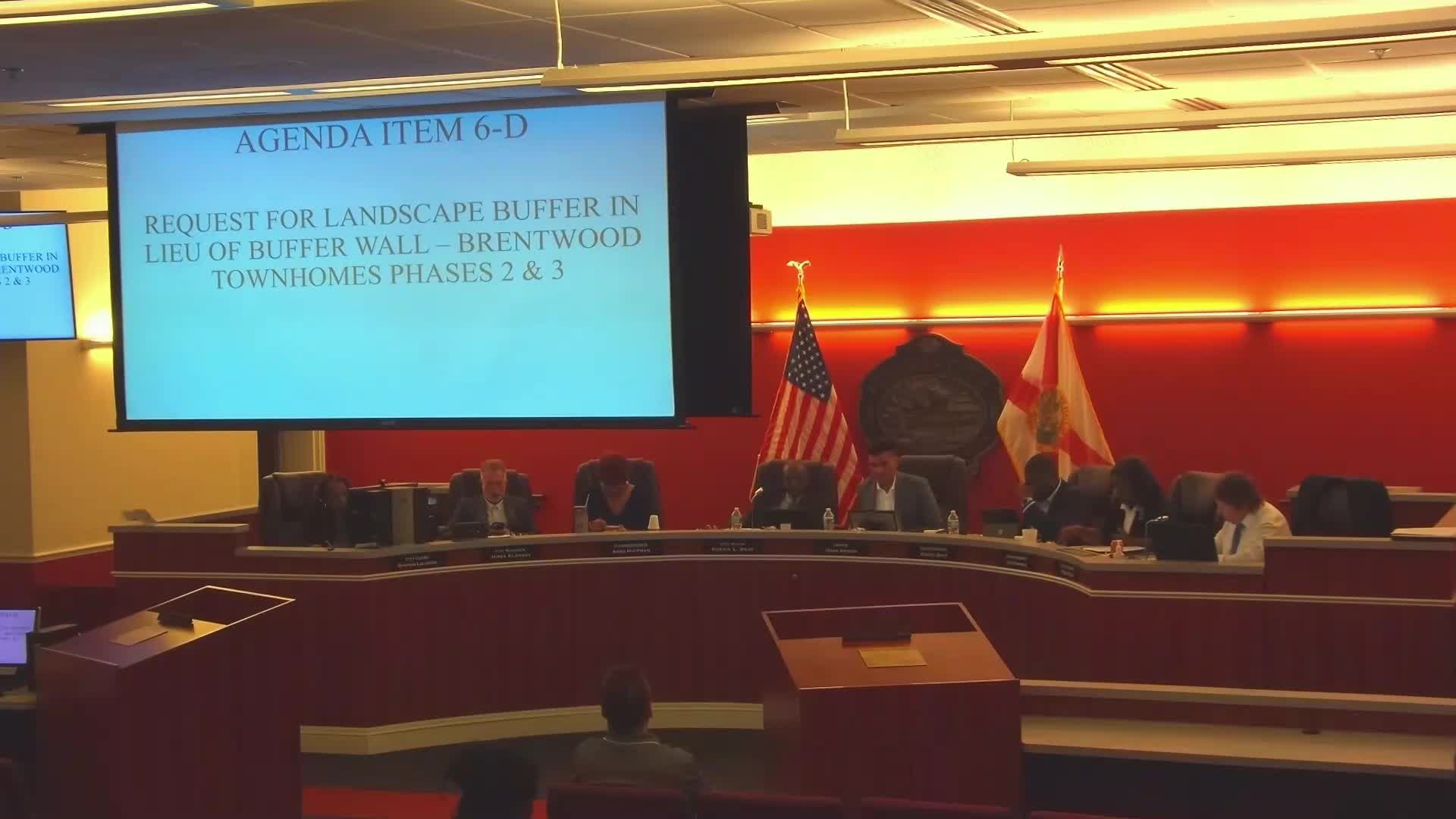 City Commission Debates Controversial Buffer Wall Request