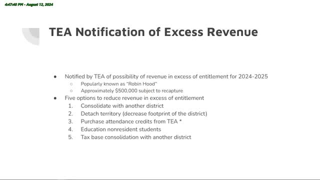 School District Faces Major Funding Crisis Amid Recapture Threat
