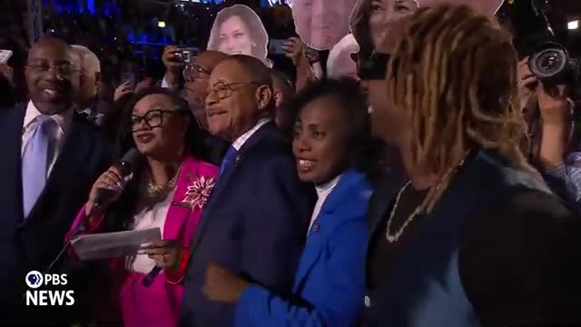 Kamala Harris rallies support for historic presidential bid