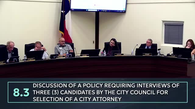 City Council Faces Controversy Over Attorney Selection Process