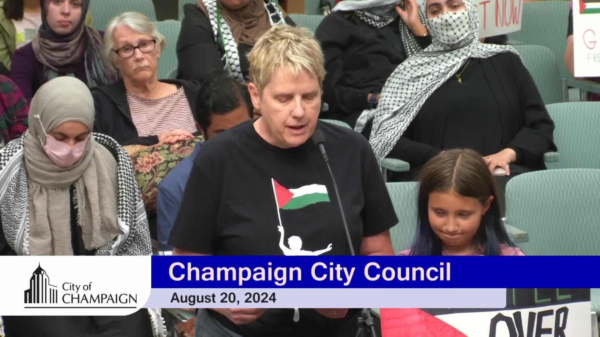 Champaign residents demand divestment from Illinois funds supporting Israel