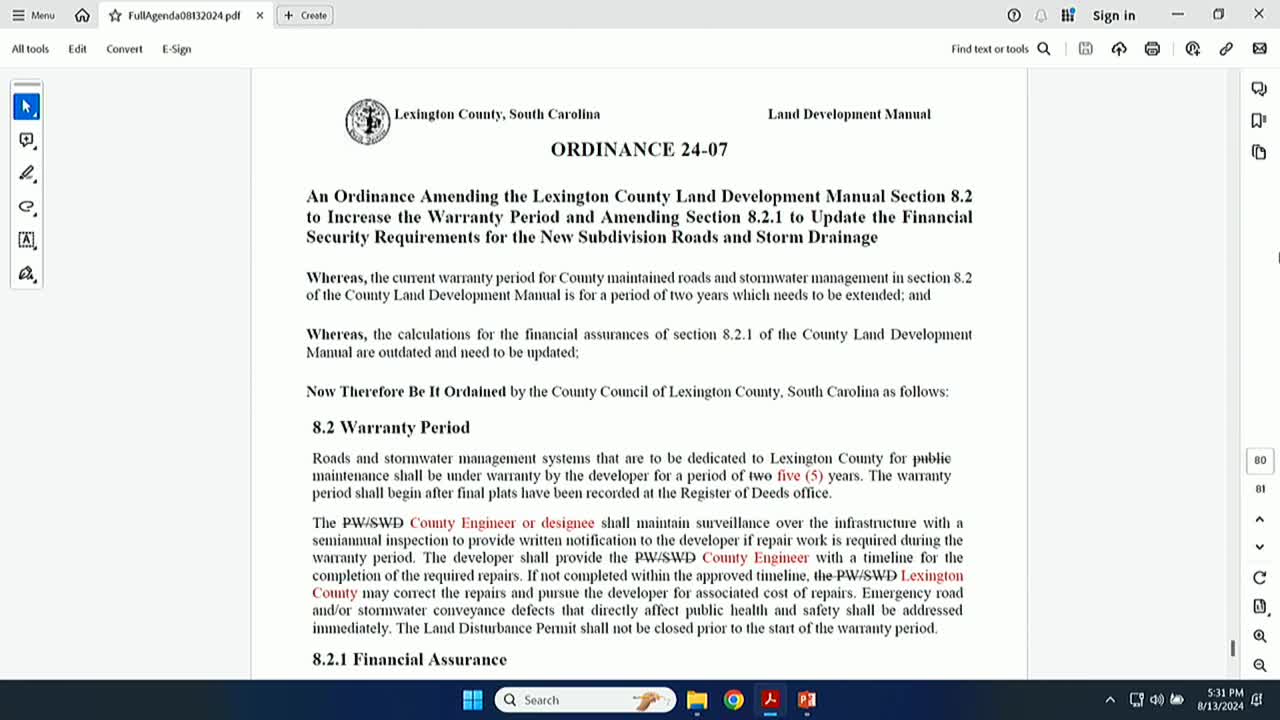 Ordinance sparks heated debate over road warranty extension