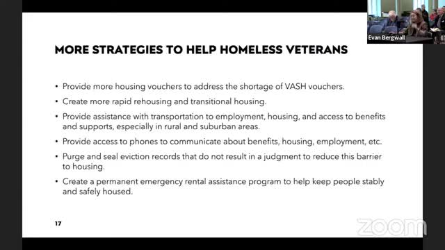 Urgent call for housing solutions for homeless veterans