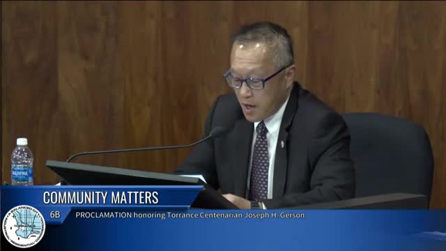 Torrance honors centenarian hero Joseph H Gerson