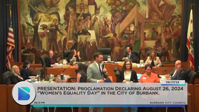 Burbank honors women's voting rights and pushes for equality