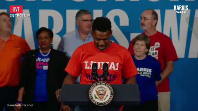 Kamala Harris champions union jobs in Detroit rally