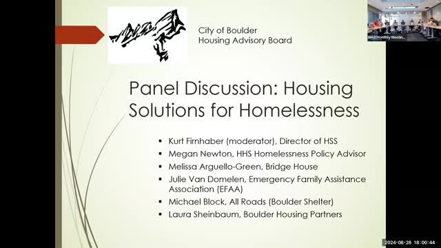 Panel tackles urgent housing solutions for Boulder homelessness