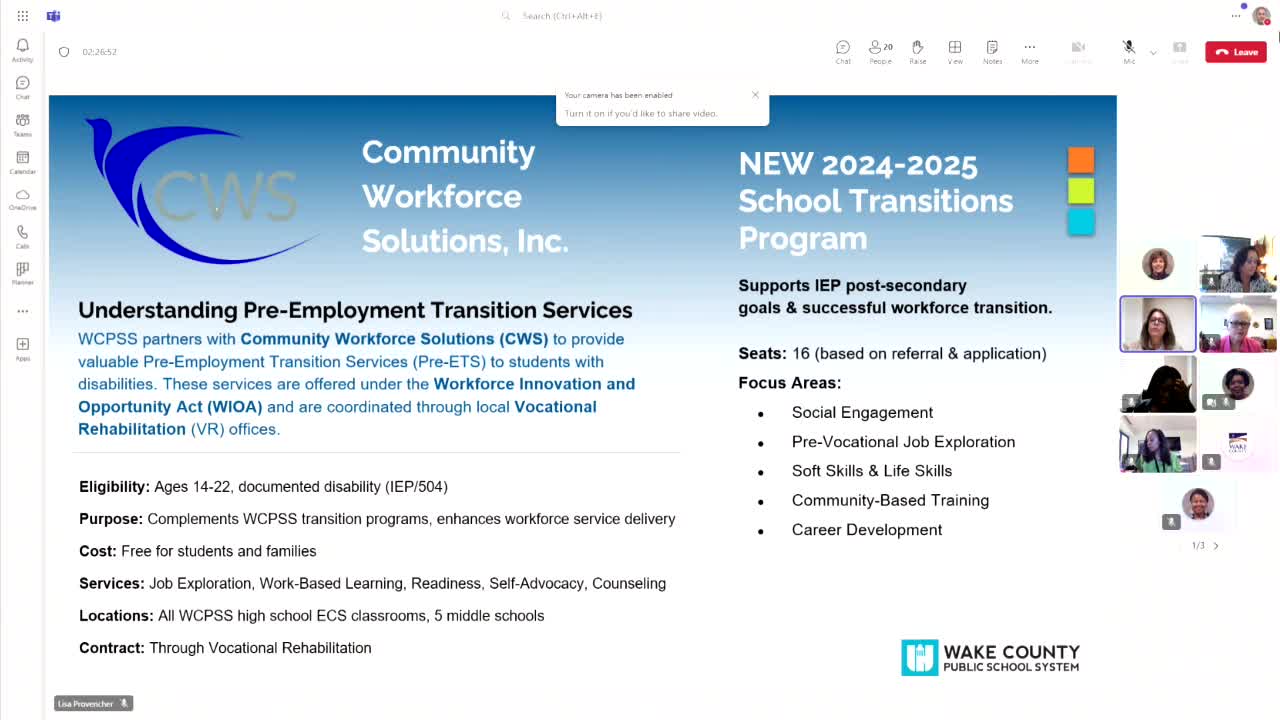 Wake County program empowers students with disabilities for jobs