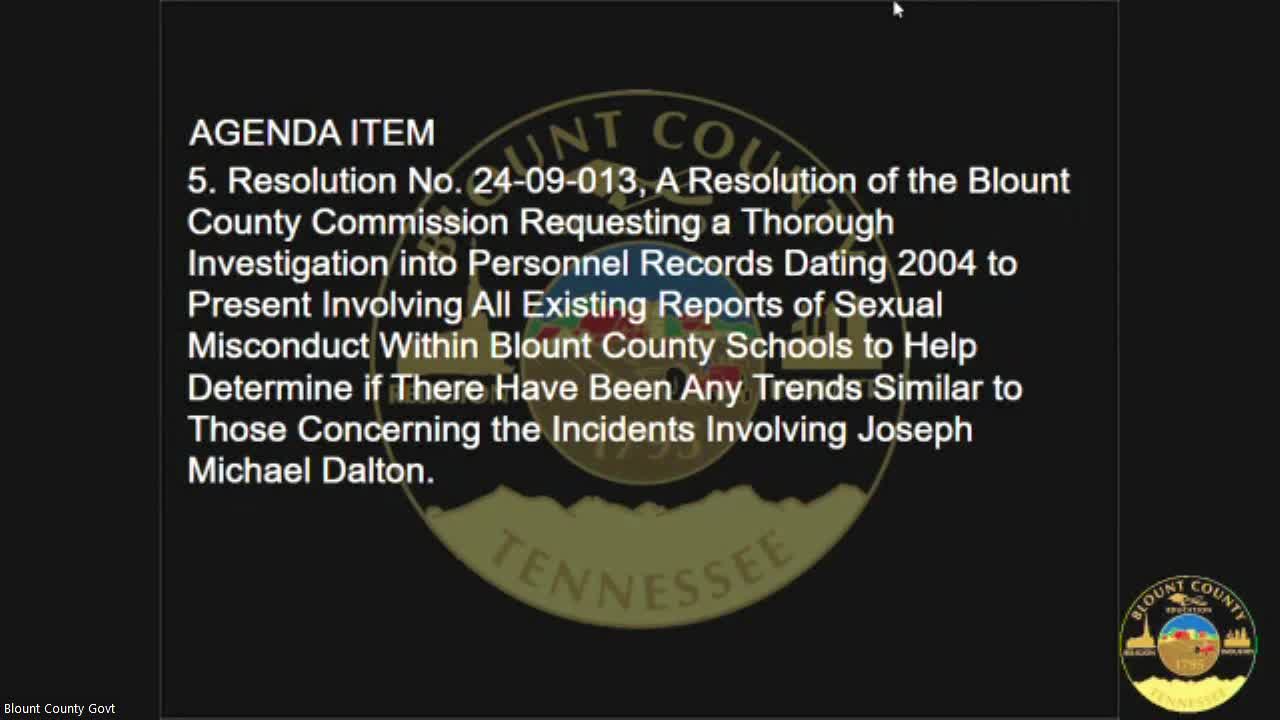 Blount County Commission demands investigation into school misconduct allegations