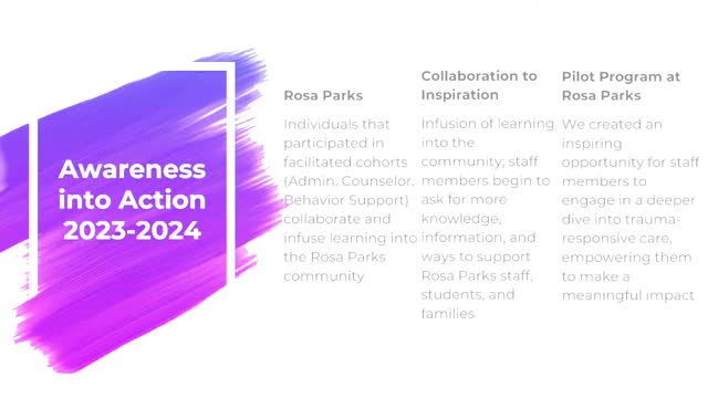 Rosa Parks School launches innovative trauma-informed training program