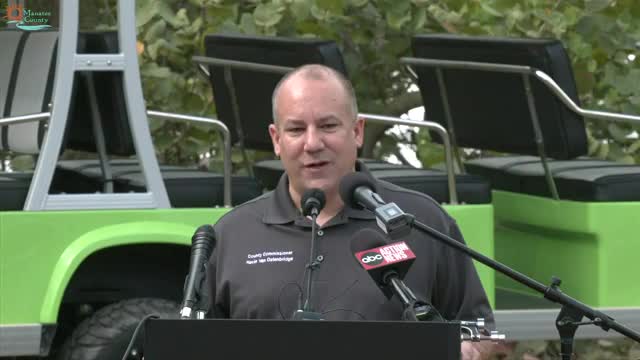 County unveils electric tram for accessible nature tours