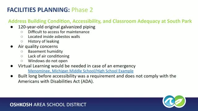 Oshkosh plans $195 million school renovation to avoid virtual learning