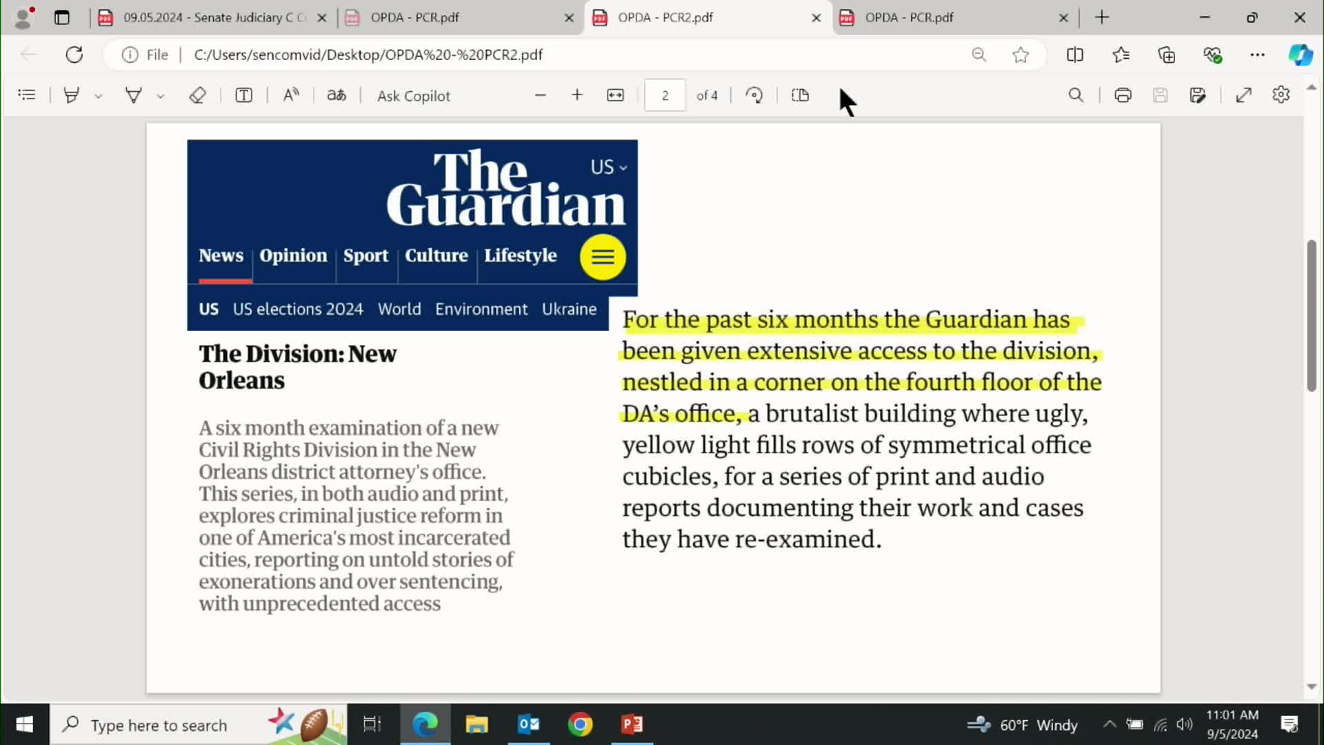 Prosecutor raises alarm over handling of violent criminal cases