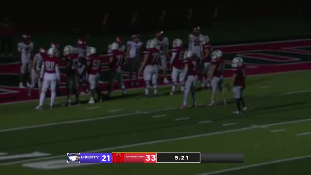 Warriors dominate with explosive touchdown and interception return