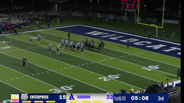 Auburn Tigers dominate Wildcats with commanding touchdown drive